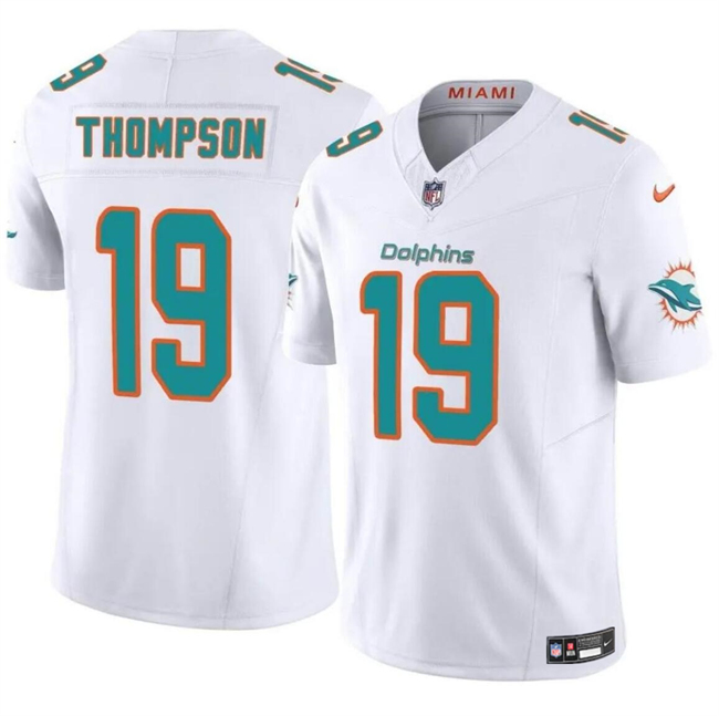 Personalized Men’s Miami Dolphins #19 Skylar Thompson White 2024 F.U.S.E Limited Stitched Football Jersey