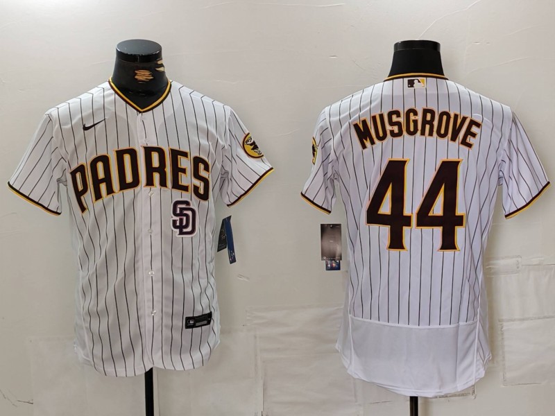 Personalized Men’s San Diego Padres #44 Joe Musgrove White 2024 Home Limited Stitched Baseball Jerseys