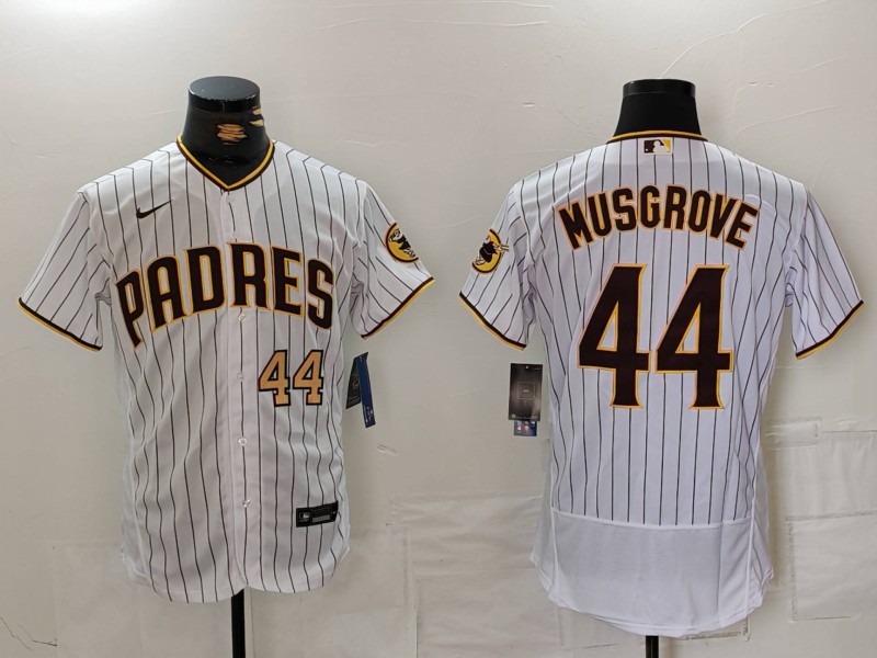 Personalized Men’s San Diego Padres #44 Joe Musgrove White 2024 Home Limited Stitched Baseball Jerseys