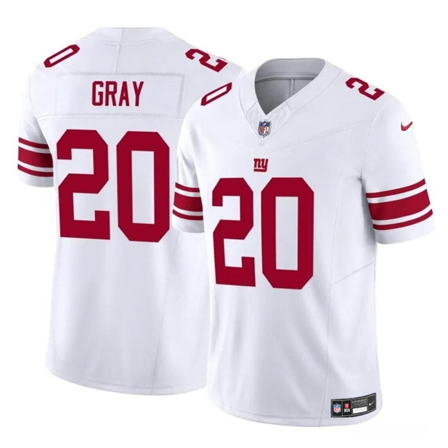 Personalized Men’s New York Giants #20 Eric Gray White 2023 F.U.S.E. Untouchable Limited Stitched Jersey