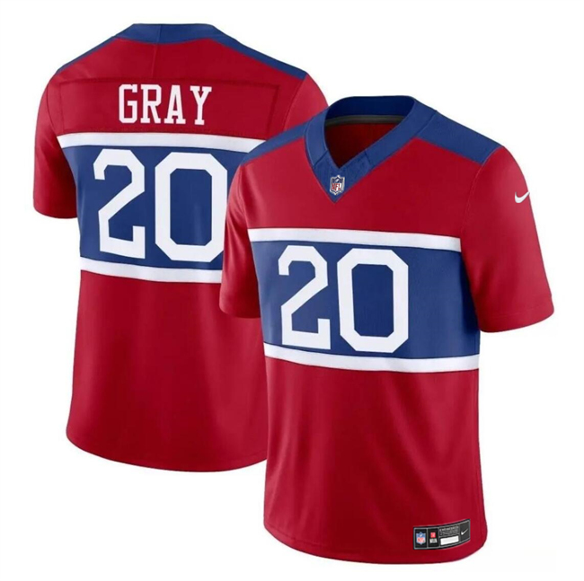 Personalized Men’s New York Giants #20 Eric Gray Century Red Alternate F.U.S.E. Limited Stitched Football Jersey