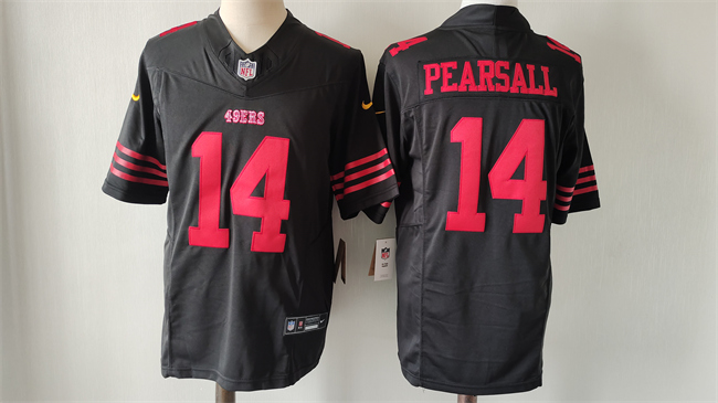 Personalized Men’s San Francisco 49ers #14 Ricky Pearsall Black 2024 Draft F.U.S.E. Untouchable Limited Stitched Football Jersey