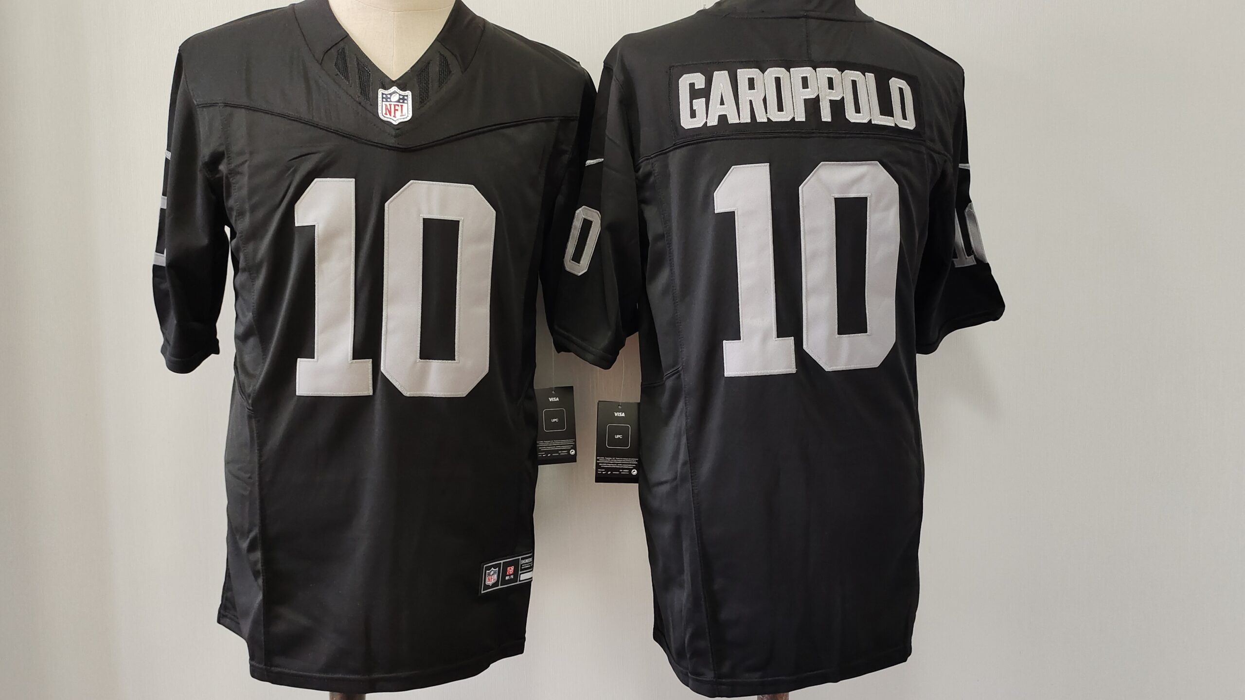 Personalized Men’s Las Vegas Raiders #10 Jimmy Garoppolo Black 2024 F.U.S.E Stitched Football Jersey