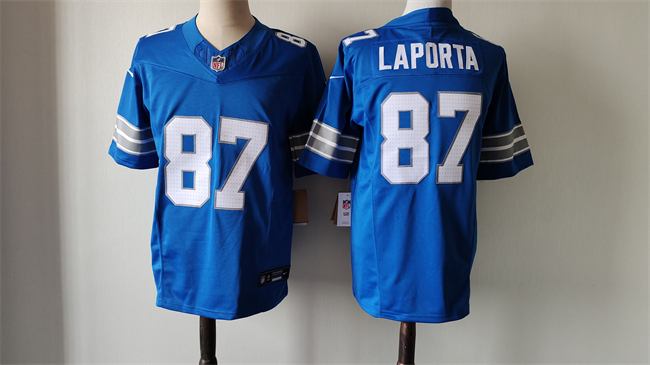 Personalized Men’s Detroit Lions #87 Sam LaPorta Blue 2024 F.U.S.E. Limited Stitched Jersey