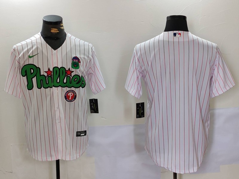 Personalized Men’s Philadelphia Phillies White Stitched Jersey