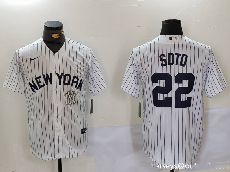 Personalized Men’s New York Yankees #22 Juan Soto White Cool Base Stitched Baseball Jersey