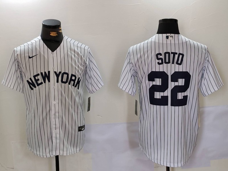 Personalized Men’s New York Yankees #22 Juan Soto White Cool Base Stitched Baseball Jerseys