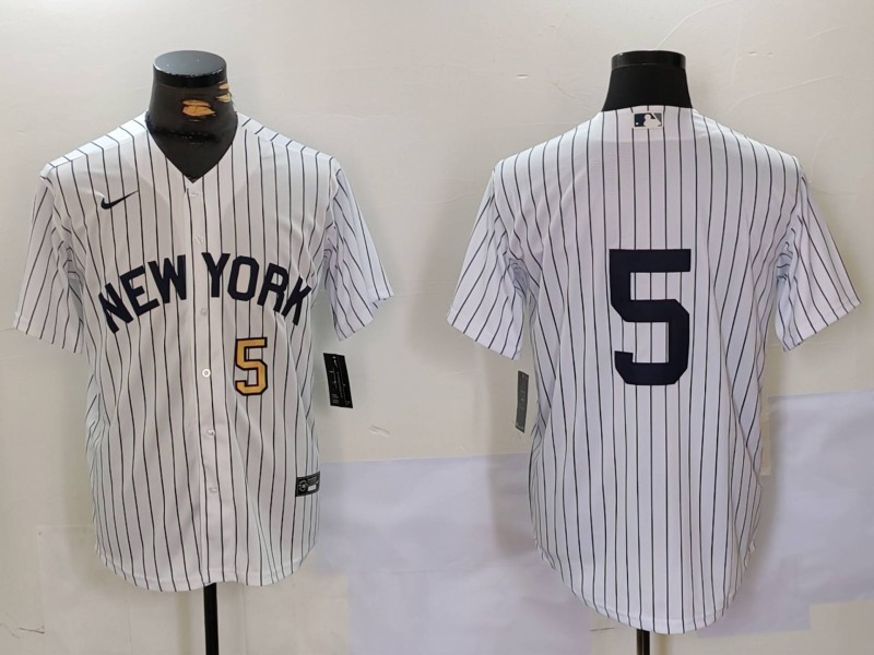 Personalized Men’s New York Yankees #5 Joe DiMaggio White Cool Base Stitched Baseball Jersey