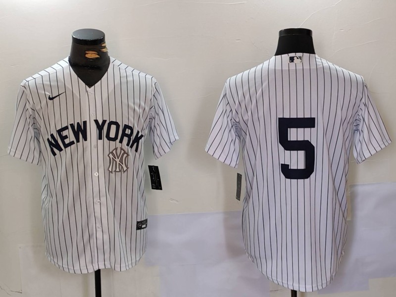 Personalized Men’s New York Yankees #5 Joe DiMaggio White Cool Base Stitched Baseball Jerseys