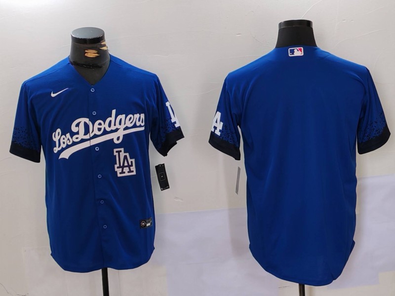 Personalized Men’s Los Angeles Dodgers Blank Blue City Connect Cool Base Stitched Baseball Jerseys