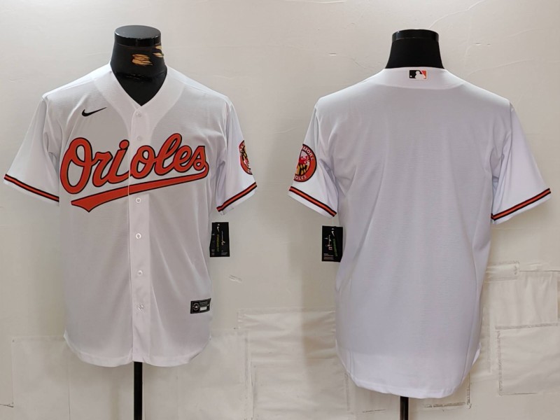 Personalized Men’s Baltimore Orioles Blank White 2024 Home Limited Cool Base Stitched Baseball Jerseys