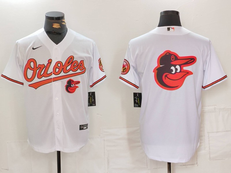 Personalized Men’s Baltimore Orioles Big Logo White 2024 Home Limited Cool Base Stitched Baseball Jerseys