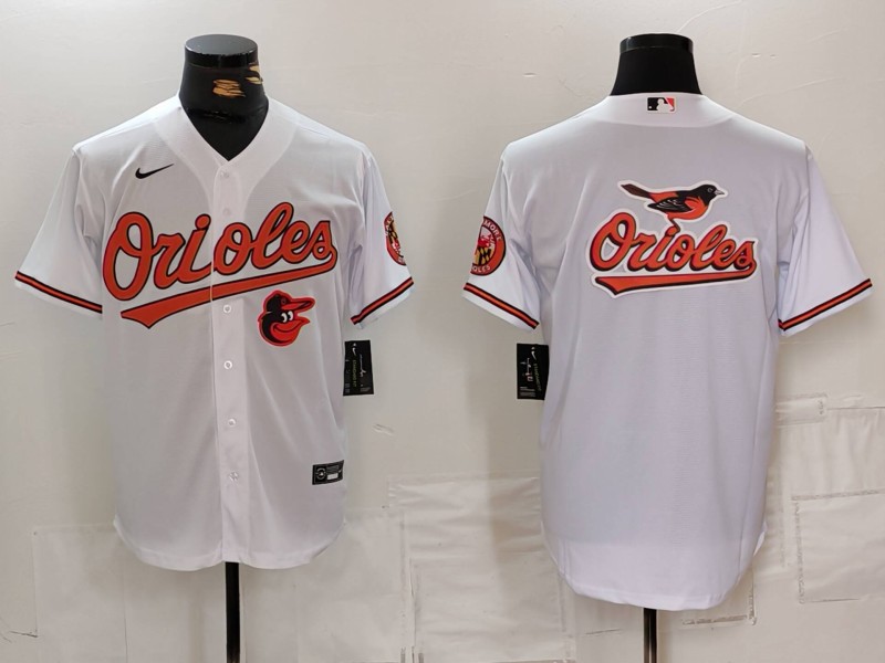 Personalized Men’s Baltimore Orioles Big Logo White 2024 Home Limited Cool Base Stitched Baseball Jerseys