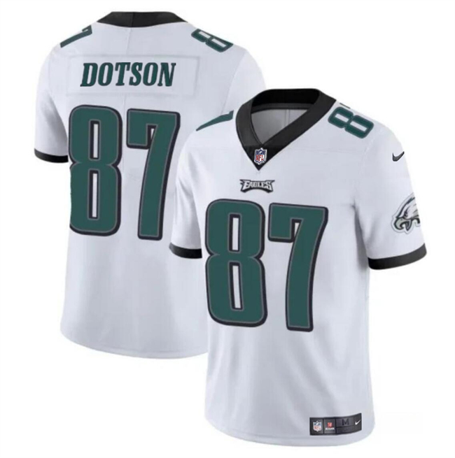 Personalized Youth Philadelphia Eagles #87 Jahan Dotson White Untouchable Limited Stitched Football Jersey