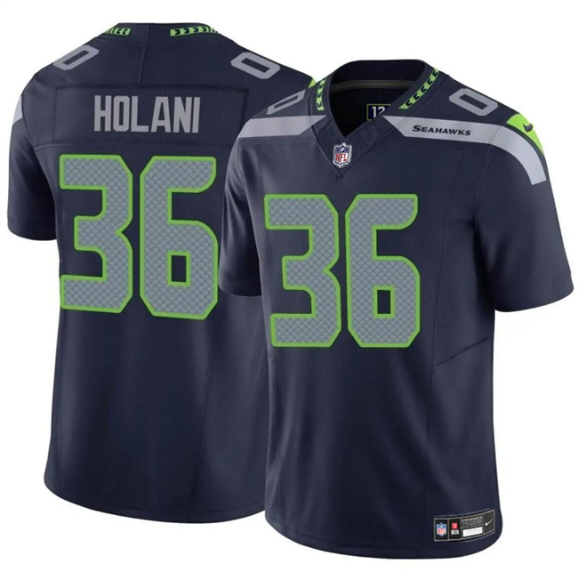 Personalized Men’s Seattle Seahawks #36 George Holani Navy F.U.S.E Limited Stitched Football Jersey