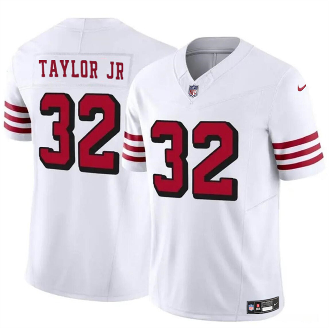 Personalized Men’s San Francisco 49ers #32 Patrick Taylor Jr New White 2024 F.U.S.E. Untouchable Limited Stitched Football Jersey