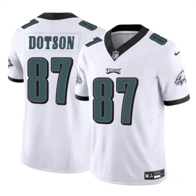 Personalized Men’s Philadelphia Eagles #87 Jahan Dotson White F.U.S.E Untouchable Limited Stitched Football Jersey