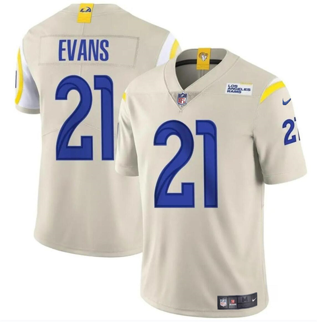 Personalized Men’s Los Angeles Rams #21 Zach Evans Bone 2024 Untouchable Stitched Football Jersey