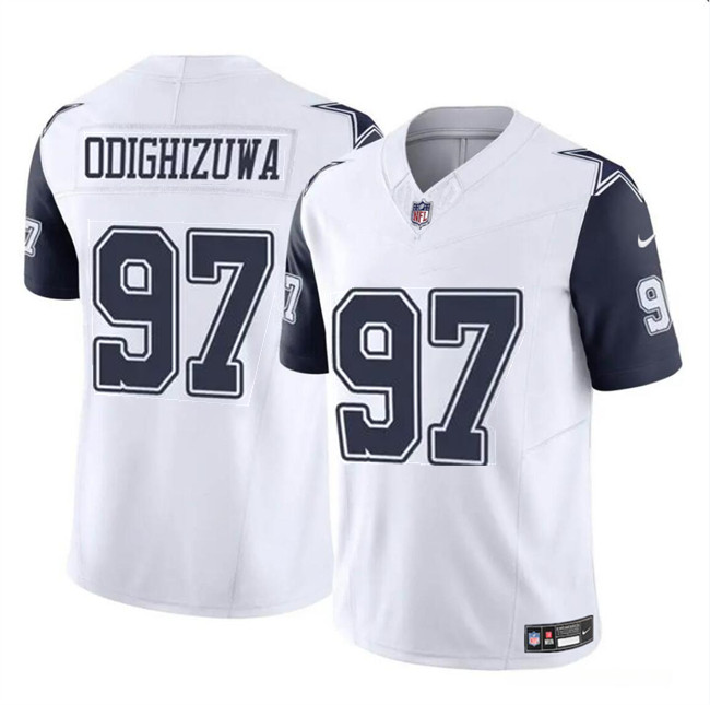 Personalized Men’s Dallas Cowboys #97 Osa Odighizuwa White F.U.S.E Untouchable Limited Stitched Football Jersey