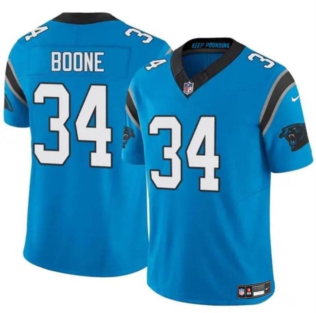 Personalized Men’s Carolina Panthers #34 Mike Boone Blue 2024 F.U.S.E. Limited Stitched Football Jersey