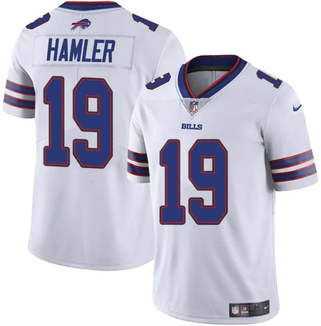 Personalized Men’s Buffalo Bills #19 KJ Hamler White 2024 Untouchable Limited Stitched Football Jersey