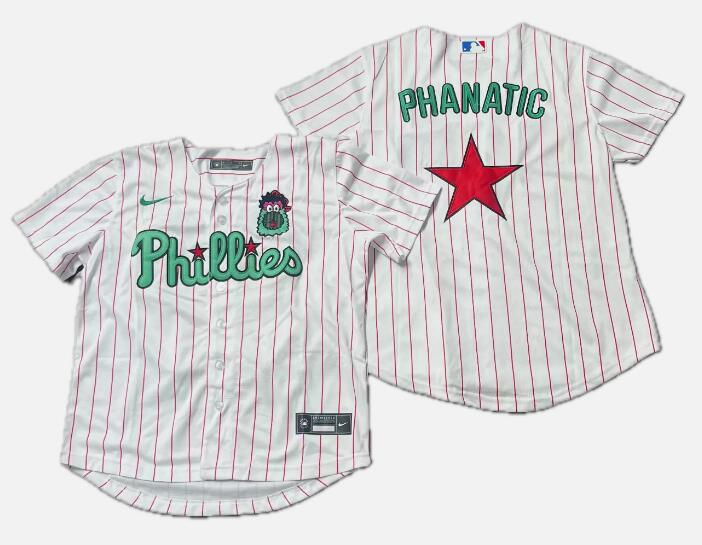 Personalized Men’s Philadelphia Phillies Phanatic White Green Cool Base Stitched Jersey