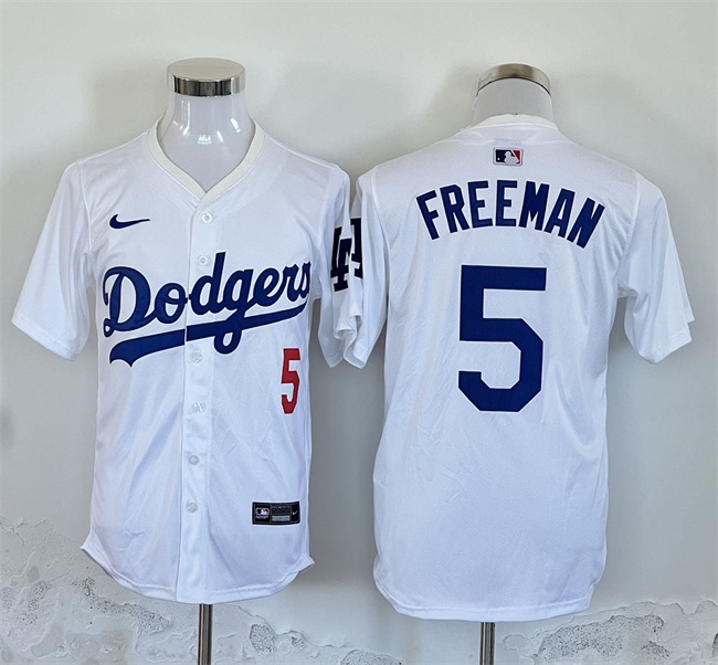 Personalized Men’s Los Angeles Dodgers #5 Freddie Freeman White 2024 Limited Stitched Baseball Jersey