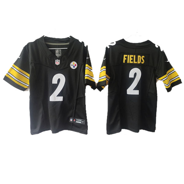 Personalized Women’s Pittsburgh Steelers #2 Justin Fields F.U.S.E Black Stitched Football Jersey(Run Small)