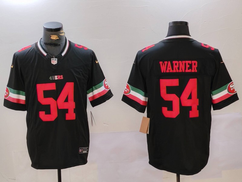 Personalized Men’s San Francisco 49ers #54 Fred Warner Black F.U.S.E. Mexico Limited Stitched Football Jersey