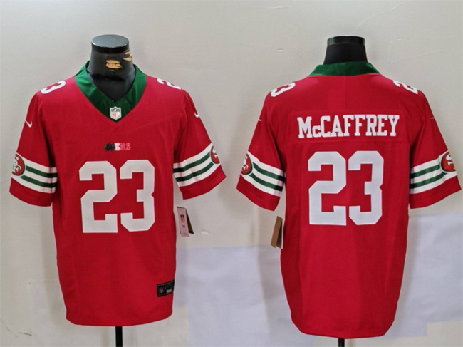 Personalized Men’s San Francisco 49ers #23 Christian McCaffrey Red F.U.S.E. Mexico Limited Stitched Football Jersey