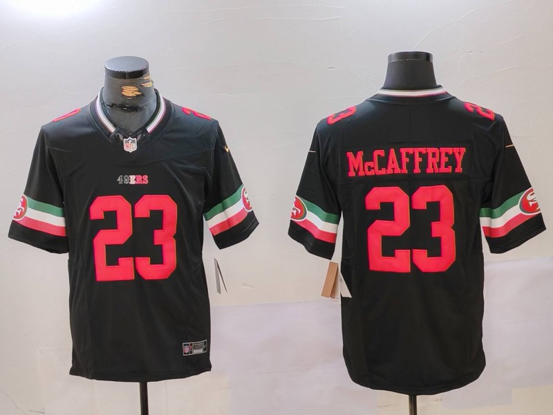 Personalized Men’s San Francisco 49ers #23 Christian McCaffrey Black F.U.S.E. Mexico Limited Stitched Football Jersey