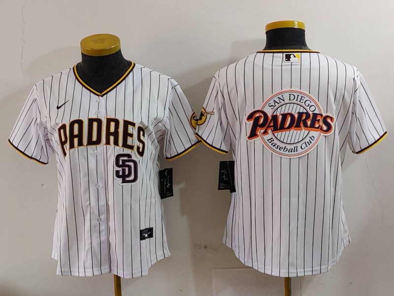 Personalized Women’s San Diego Padres Big Logo Cool Base Stitched Baseball Jerseys