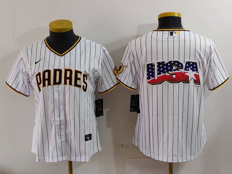 Personalized Women’s San Diego Padres Big Logo Cool Base Stitched Baseball Jerseys