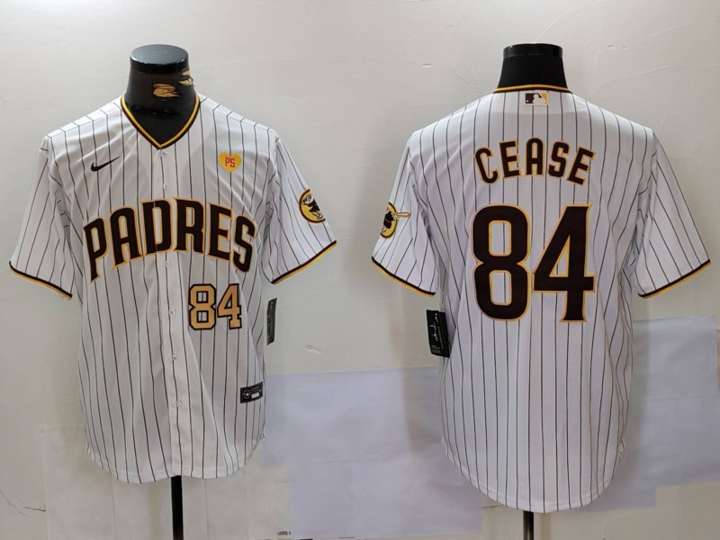 Personalized Men’s San Diego Padres #84 White With PS Patch Cool Base Stitched Baseball Jerseys