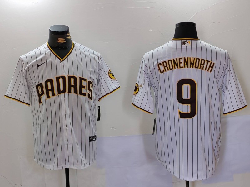 Personalized Men’s San Diego Padres #9 Jake Cronenworth White Cool Base Stitched Baseball Jerseys