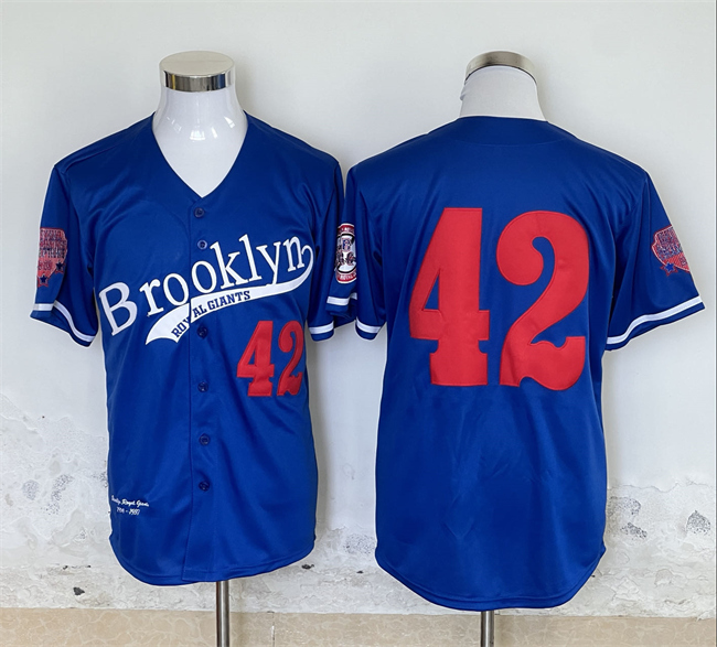 Personalized Men’s Brooklyn Royal Giants #42 Stitched Baseball Jersey