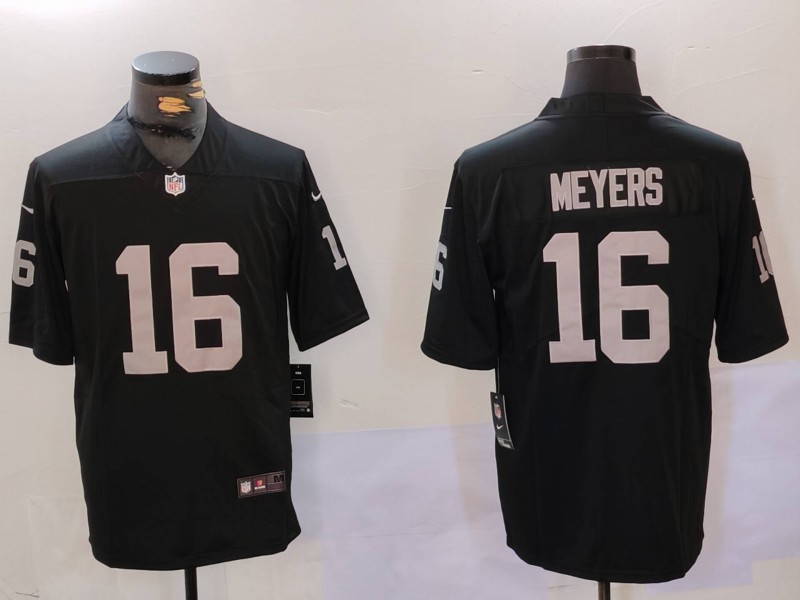Personalized Men’s Las Vegas Raiders #16 Jakobi Meyers Black Untouchable Limited Stitched Football Jersey