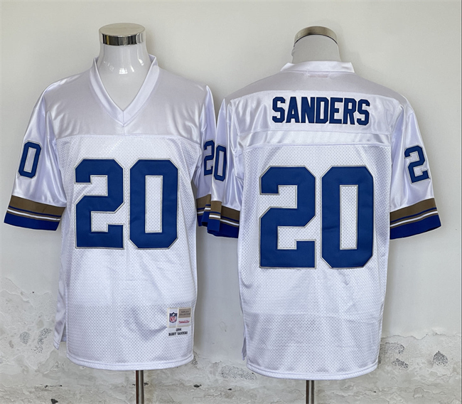 Personalized Men’s Detroit Lions #20 Barry Sanders Throwback Stitched Jersey