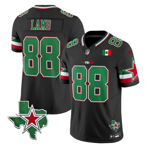 Personalized Men’s Dallas Cowboys #88 CeeDee Lamb 2024 Mexico Black F.U.S.E. Stitched Football Jersey