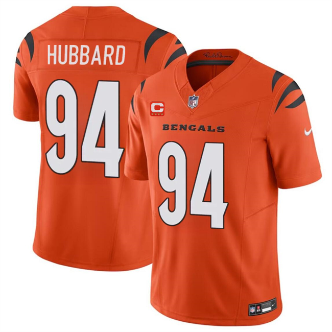 Personalized Men’s Cincinnati Bengals #94 Sam Hubbard Orange 2024 F.U.S.E With 4-Star C Patch Untouchable Limited Stitched Jersey