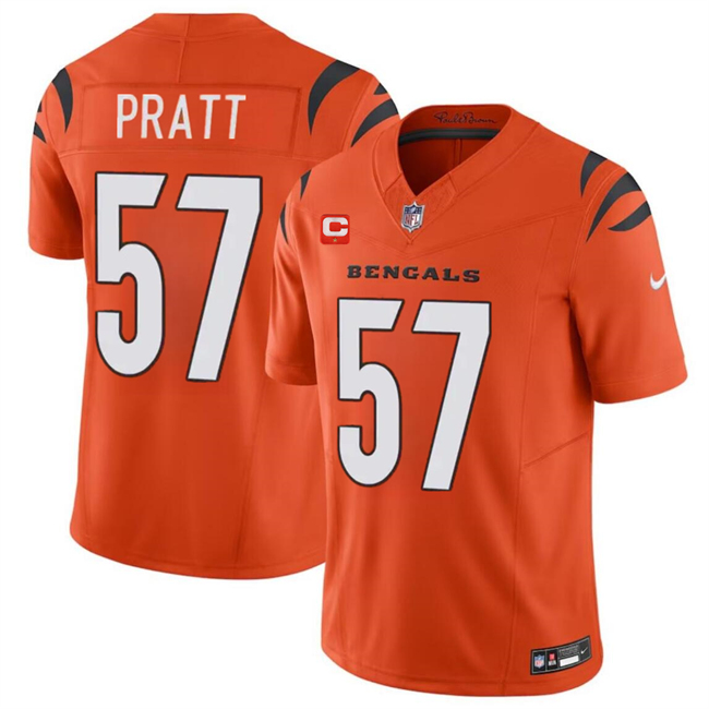 Personalized Men’s Cincinnati Bengals #57 Germaine Pratt Orange 2024 F.U.S.E With 1-Star C Patch Untouchable Limited Stitched Jersey