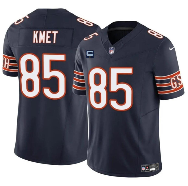 Personalized Men’s Chicago Bears #85 Cole Kmet Navy 2024 F.U.S.E. With 1-Star C Patch Untouchable Limited Stitched Football Jersey
