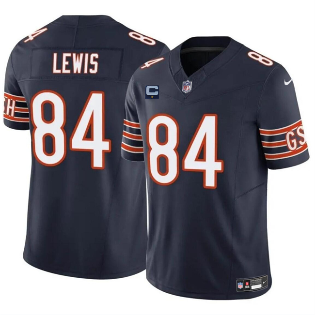 Personalized Men’s Chicago Bears #84 Marcedes Lewis Navy 2024 F.U.S.E. With 1-Star C Patch Untouchable Limited Stitched Football Jersey