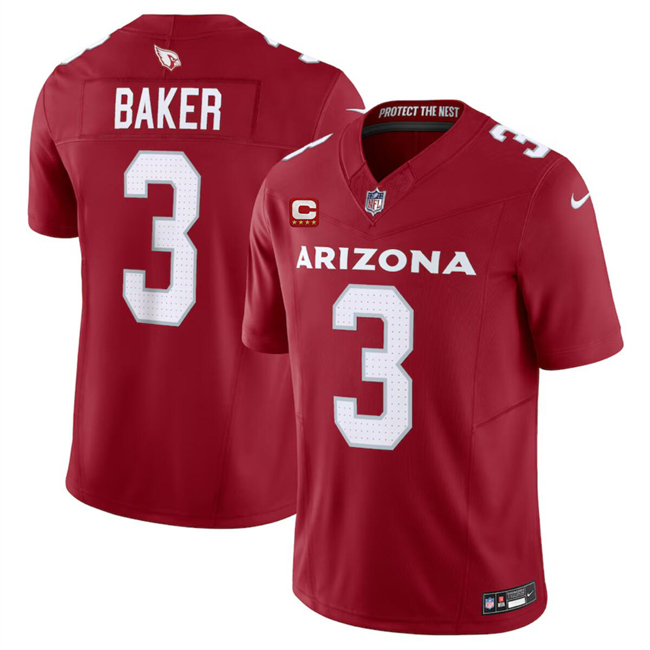 Personalized Men’s Arizona Cardinals #3 Budda Baker Red 2024 F.U.S.E. With 4-Star C Patch Untouchable Limited Stitched Football Jersey