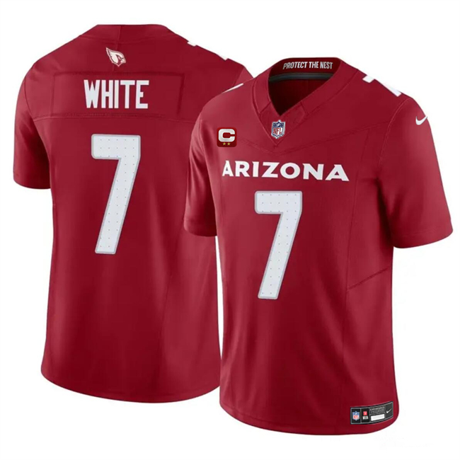 Personalized Men’s Arizona Cardinals #7 Kyzir White Red 2024 F.U.S.E. With 2-Star C Patch Untouchable Limited Stitched Football Jersey