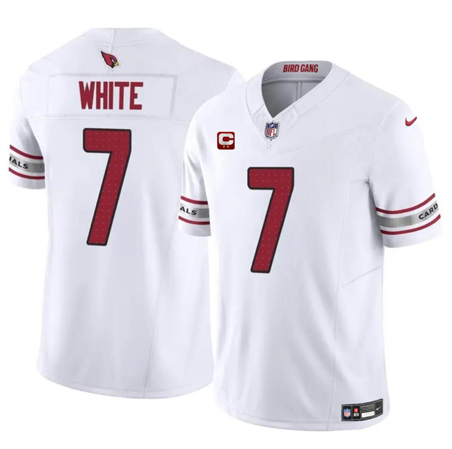 Personalized Men’s Arizona Cardinals #7 Kyzir White White 2024 F.U.S.E. With 2-Star C Patch Untouchable Limited Stitched Football Jersey