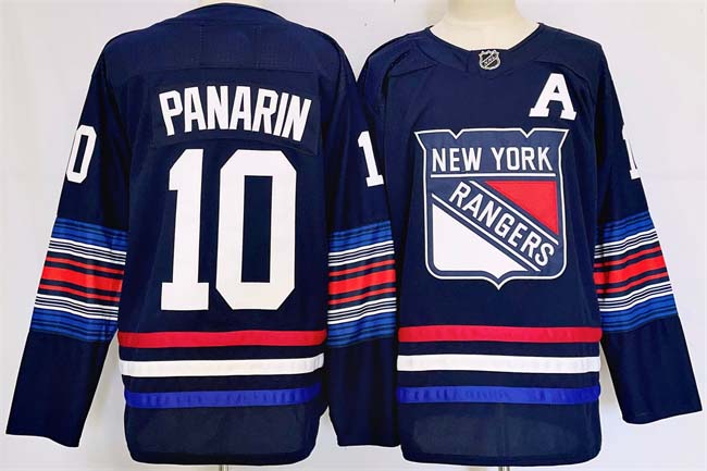 Personalized Men’s New York Rangers #10 Artemi Panarin Navy 2024-25 Stitched Jersey