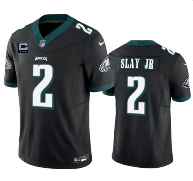 Personalized Men’s Philadelphia Eagles #2 Darius Slay JR Black F.U.S.E With 3-Star C Patch Untouchable Limited Stitched Football Jersey