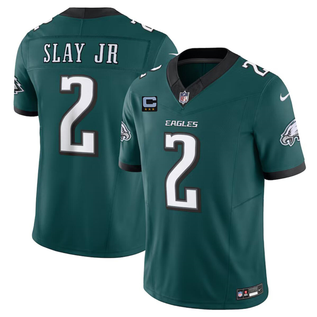 Personalized Men’s Philadelphia Eagles #2 Darius Slay JR Green F.U.S.E With 3-Star C Patch Untouchable Limited Stitched Football Jersey