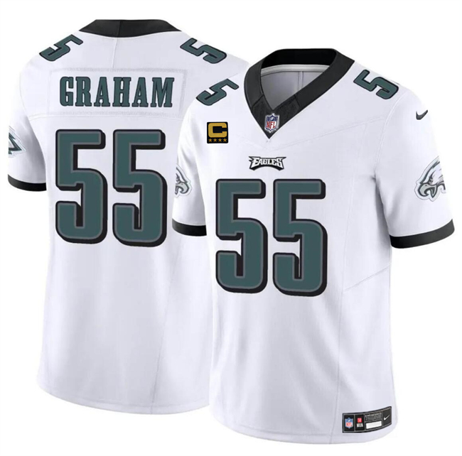 Personalized Men’s Philadelphia Eagles #55 Brandon Graham White F.U.S.E With 4-Star C Patch Untouchable Limited Stitched Football Jersey